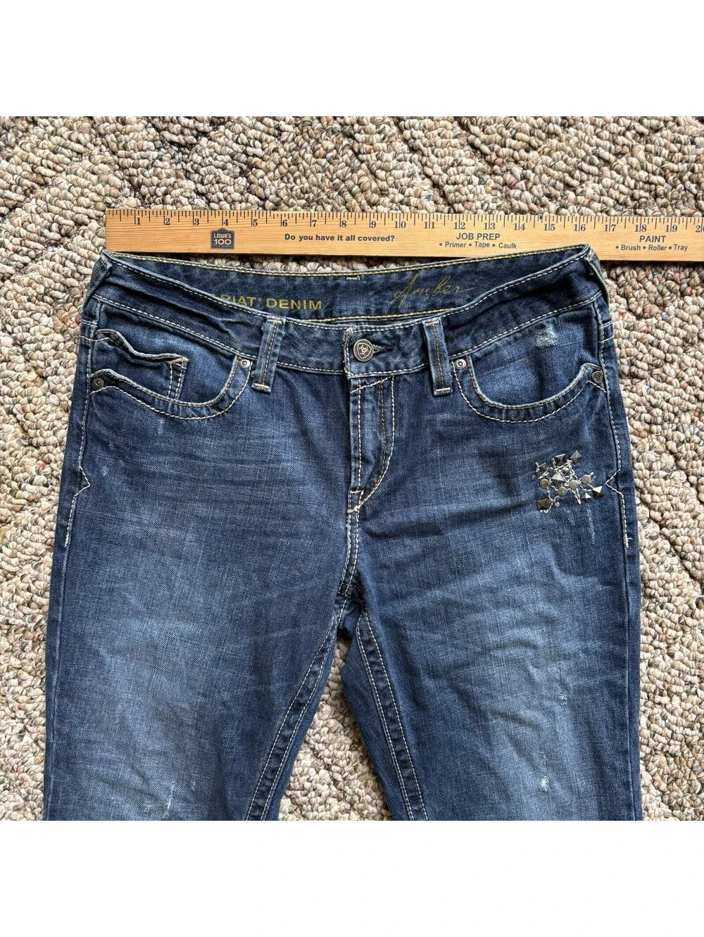 Ariat Amber Bootcut Jeans Womens 32 R Cotton Medium Blue Cowgirl Denim